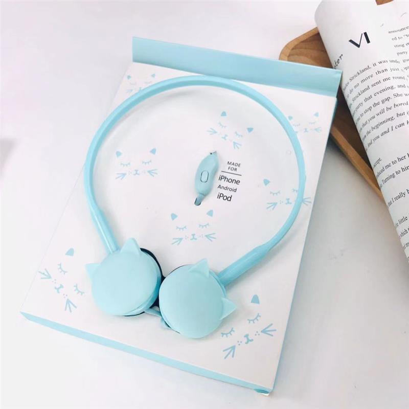 耳机头戴式vivo华为oppo手机线控带麦游戏网红可爱猫耳朵女生韩版