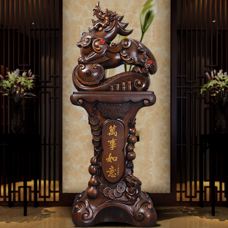美帮汇1.6米万事如意貔貅落地摆件大号 公司酒店前台大堂装饰品高清大图