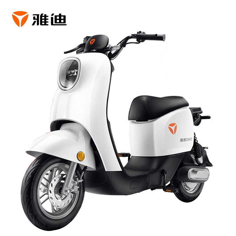 雅迪电动车新款DM2畅行版新国标成人轻便电动自行车48V24Ah可提锂电舒适减震电瓶车 48V24A/金属钛灰