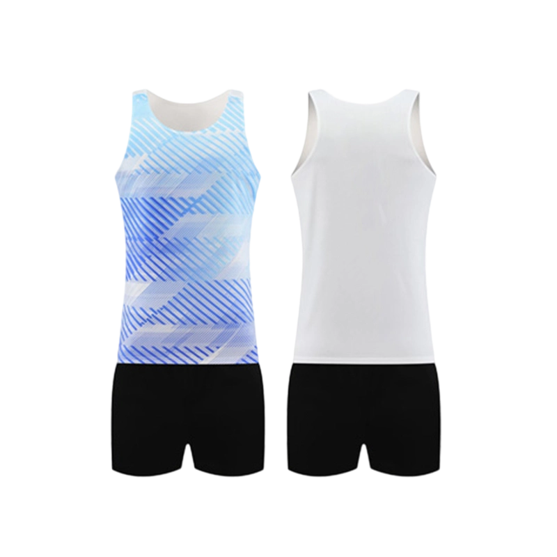 将鹰 田径服运动服套装男健身衣短跑背心马拉松跑步体考比赛运动服 成人款 JY-386S-RH2205C高清大图