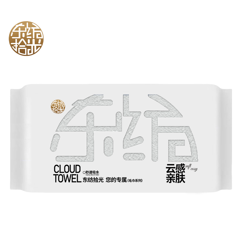 东纺拾光DF1007-02 竹纤维毛巾34*74cm 115g 灰色 单位:条