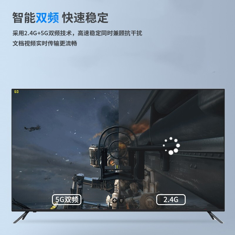 千天(QANTOP)HDMI无线视频会议传输器 投屏器1080P高清音视频同屏器可穿墙 电脑笔记本传电视投影仪一发一收