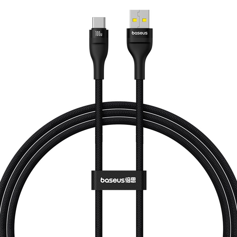 倍思(BASEUS) 闪速系列 2 全兼容快充数据线 USB to Type-C 100W 1m 星曜黑