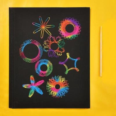 益智百变魔幻万花尺套装尺子套尺小学生儿童画图绘画魔术绘图画画10张