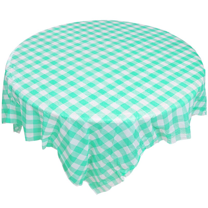 一次性桌布防水防油派对结婚宴会印花生日长方形塑料加厚餐台布|红