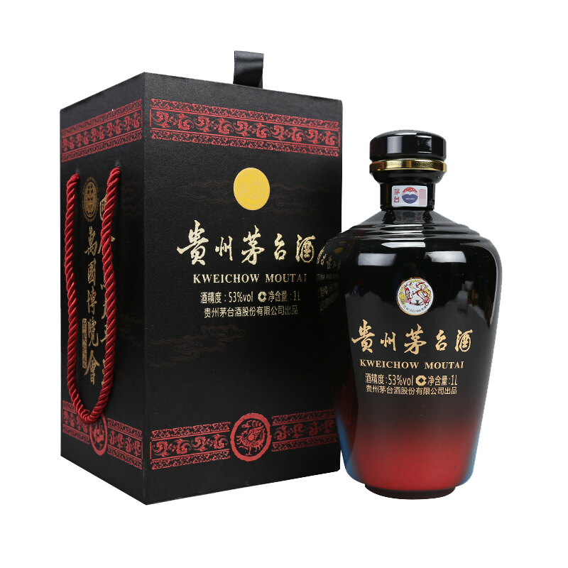 茅台 贵州茅台酒 飞天茅台 巴拿马金奖纪念收藏酒 1L 大坛装 酱香型白酒