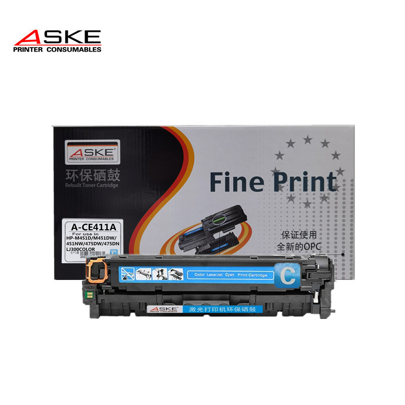 ASKE PRINTER CONSUMABLES激光打印机蓝色硒鼓A-CE411A高清大图