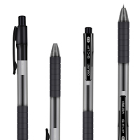 得力(deli)S06 按动中性笔签字笔水笔黑色碳素笔学生办公用品 0.5mm 黑色12支/盒