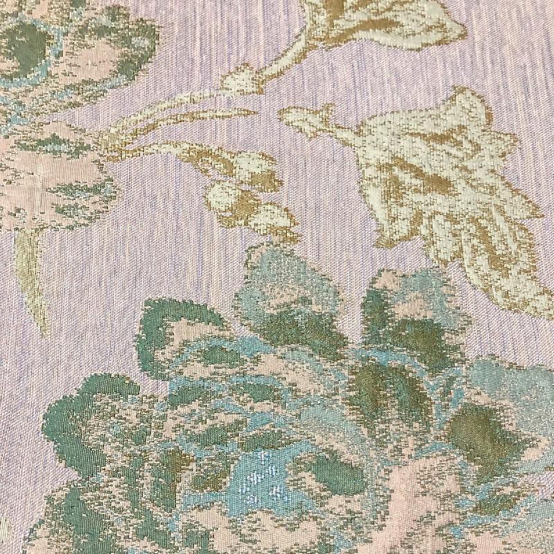 美帮汇精选色织大提花遮光窗帘日式记忆定型卧室落地布帘 怒放-3/罗兰紫 3米门幅定制每米/日式固定褶+记忆定型