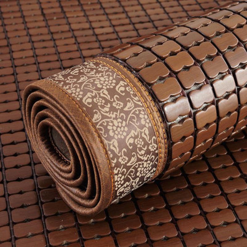 美帮汇折叠麻将席凉席单人学生宿舍凉席1.0米双竹席1.5米1.8m床席子夏季高清大图