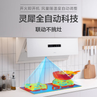 [盐系G1]老板26m³变频大吸力油烟机灵犀烟灶联动烟机侧吸抗污易清洁吸油烟机26X1-G1