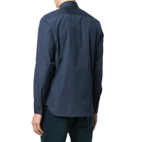 Zegna 杰尼亚 四季新品男士棉质深蓝色长袖衬衫 405003 9DFKTM