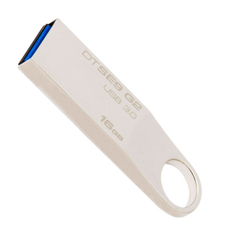 金士顿(Kingston)16GB U盘 USB3.0 DTSE9G2 金属U盘 银色亮薄 读速100MB/s