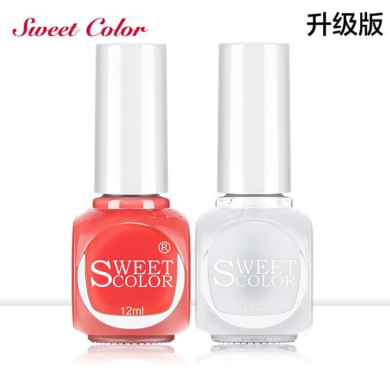 指甲油套装护甲油透明指甲油护甲套装持久无色Sweetcolor加固加钙底油亮油顶油封层底胶套装
