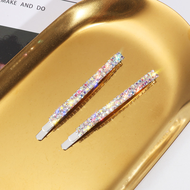 jennie同款发夹一字夹边夹水钻刘海卡子少女发卡夹子头饰