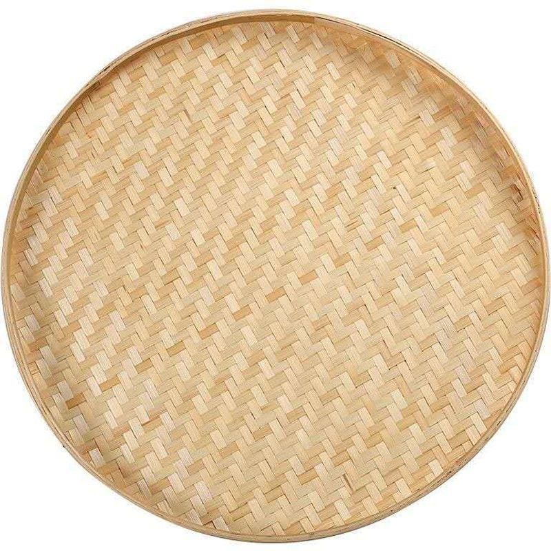 竹制品竹簸箕家用竹篮水果篮竹筲箕晾晒竹筛子竹青馒头筐竹匾绘画 竹