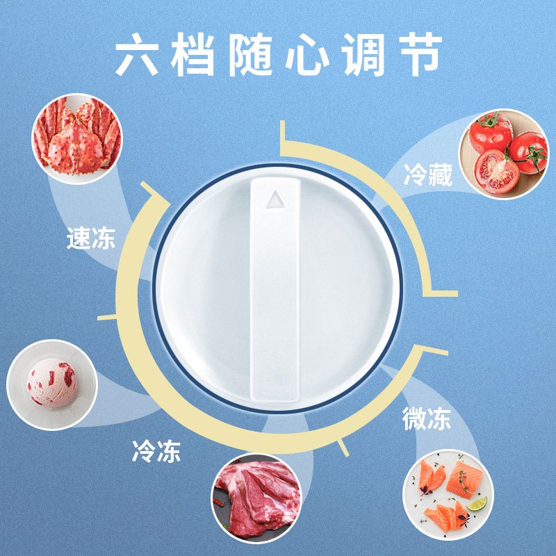 冰熊 90升 冷藏冷冻转换家用商用节能小冰柜迷你卧式一级能耗小型变温冷柜微霜款