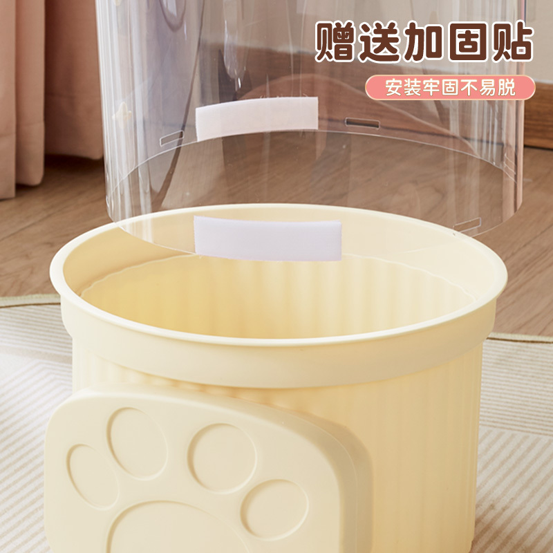 JEKO&JEKO 娃娃收纳桶玩具透明收纳神器收纳筒毛绒玩偶整理框收纳儿童公仔