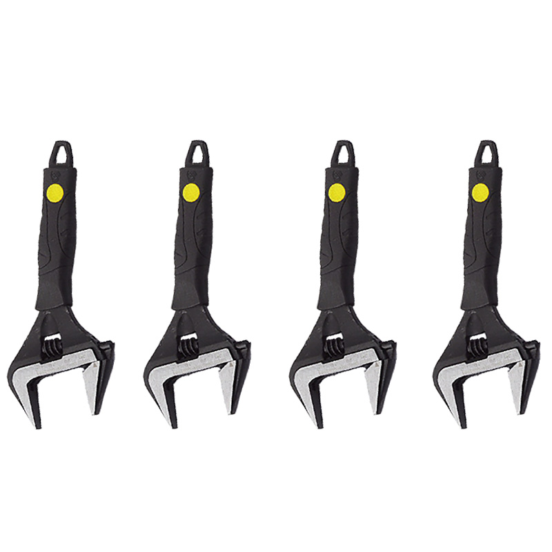 立伟铁牛黑色超大开口扳手6寸/把高清大图