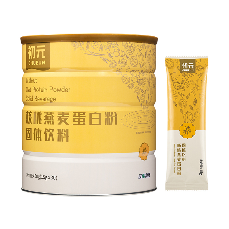 江中初元核桃燕麦蛋白粉固体饮料450g大豆蛋白乳清蛋白送礼营养品初元高清大图