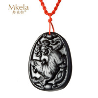 梦克拉Mkela 砭石项链吊坠 十二生肖吊坠 生肖虎