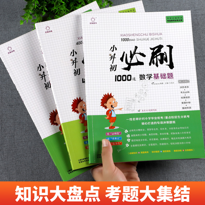 [全4册]小升初必刷题+小升初阅读训练 小学升初中 [正版]2024小升初必刷题人教版语文数学英语总复习资料书专项训练习高清大图