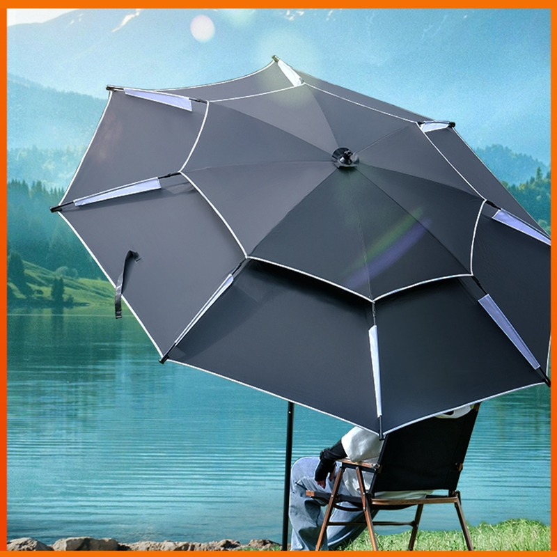 钓鱼伞大钓伞加厚伞帽万向鱼伞闪电客防暴雨钓鱼专用防视频