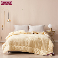 吉祥三宝家纺加厚仿鹅绒纤维冬被 米黄 2.2*2.4m