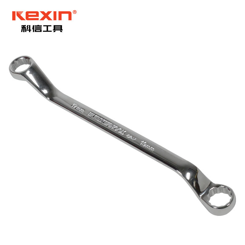 科信(kexin)全抛光铬钒钢双头梅花扳手 16*18mm KX641618A 2把