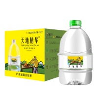 天地精华 天然淡泉水4.5L*4整箱 泡茶水 饮用水弱碱性矿泉水 非纯净水 家庭办公室轻便大桶装