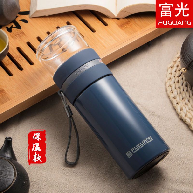 富光茶水分离泡茶杯双层玻璃水杯子男女便携随手杯创意过滤泡茶师高清大图