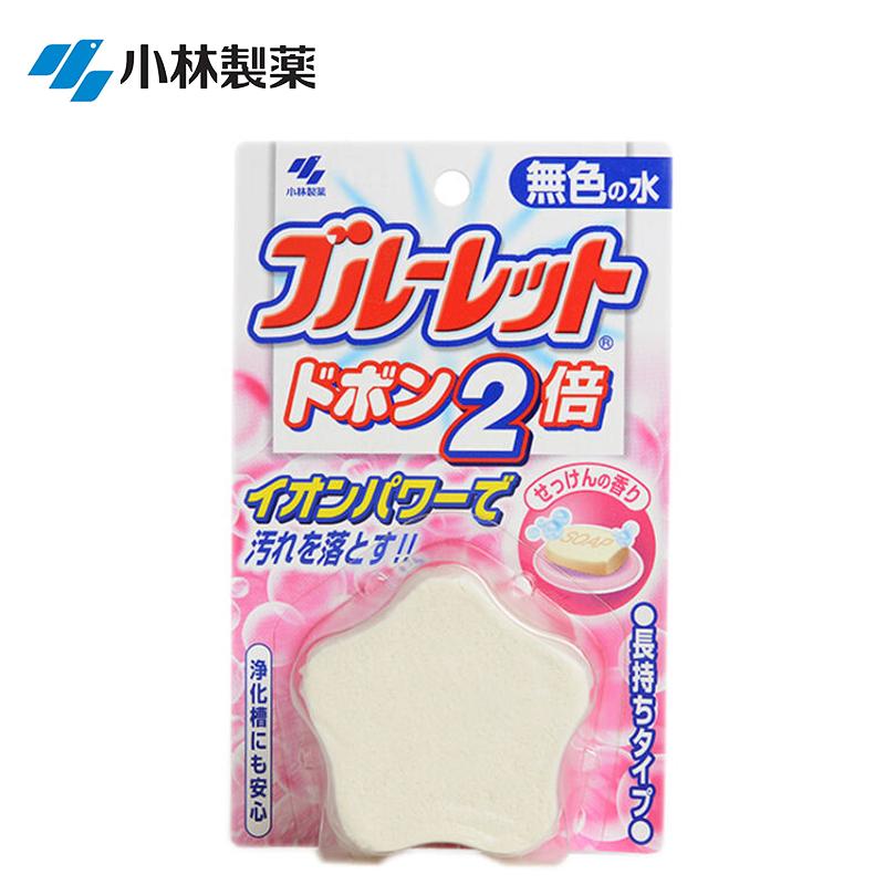 [日本直采]小林制药(KOBAYASHI) 卫生间清洁自动马桶洁厕块洁厕剂 粉色香皂味 0.12kg