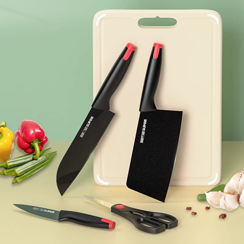 苏泊尔(SUPOR)锋匠刀具四件套切片刀多用刀剪刀砧板 TK21110T