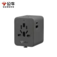公牛(BULL)USB多国旅行转换插头/旅行转换器 国外及部分地区使用欧标美标澳标英标 灰色 GN-L10U15