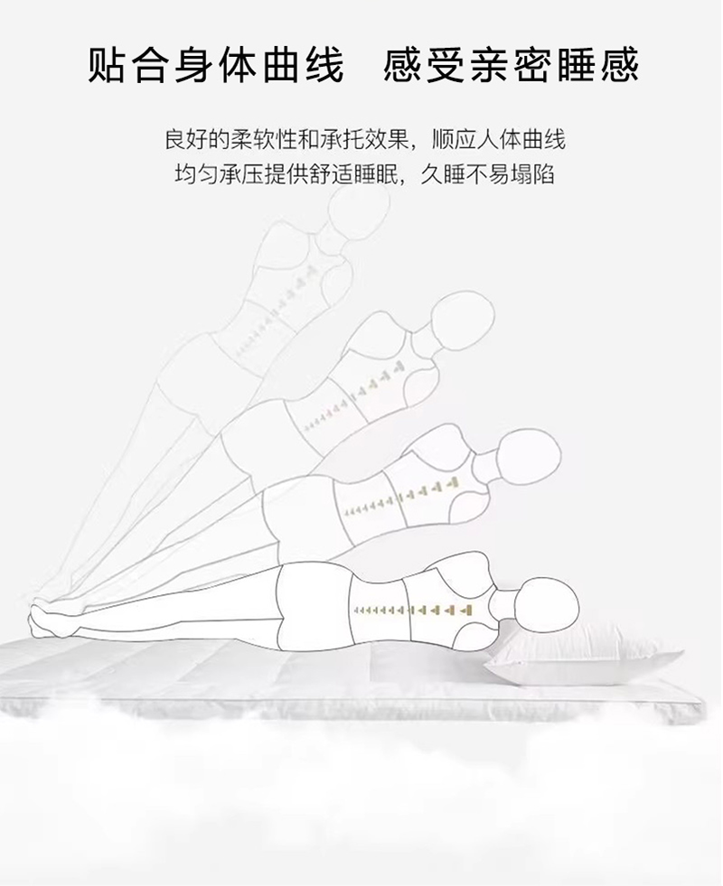 路吉通 1.5m床褥 1.5m(150*200cm+5cm) 床高清大图