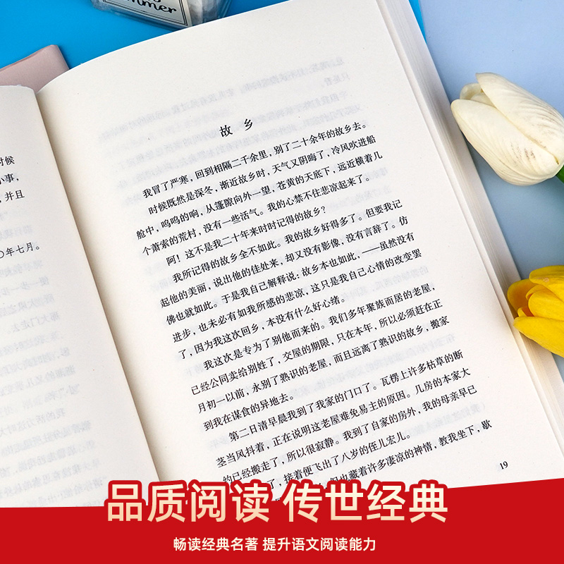 精装版故乡+朝花夕拾+呐喊+狂人日记 [正版]精装版故乡鲁迅小说作品集全集原著朝花夕拾 呐喊 狂人日记6-9-12岁小学高清大图