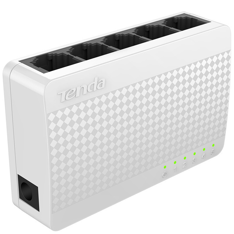 腾达(Tenda)S105 5口百兆交换机 4口家用宿舍交换器 监控网络网线分线器 分流器 兼容摄像头