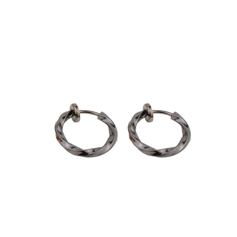 Kulana金属饰品扭花耳圈耳环玫瑰金图片