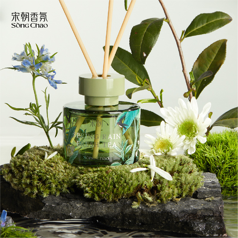 宋朝 ·繁花之境礼盒无火香薰120ml+蜡烛70g 客厅卧室内香氛持久 SC-FHZJLH-CYQC高清大图