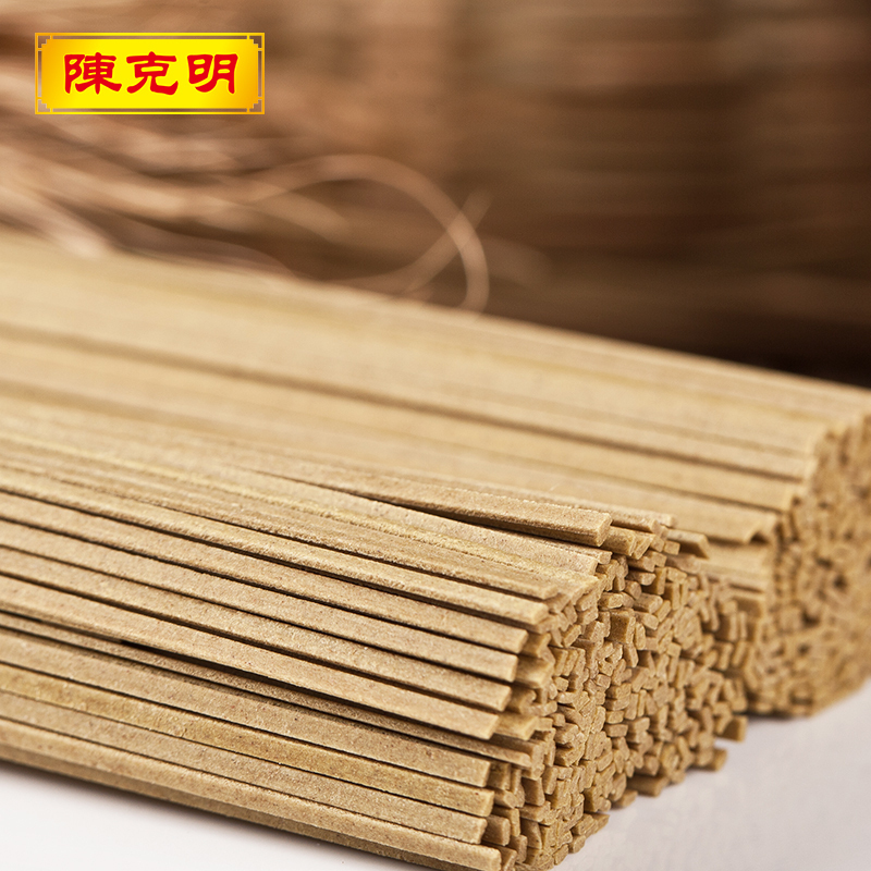 陈克明荞麦面条 3斤 低脂肪低升糖无0添加 杂粮粗粮黑苦荞 荞麦风味挂面500g *3筒