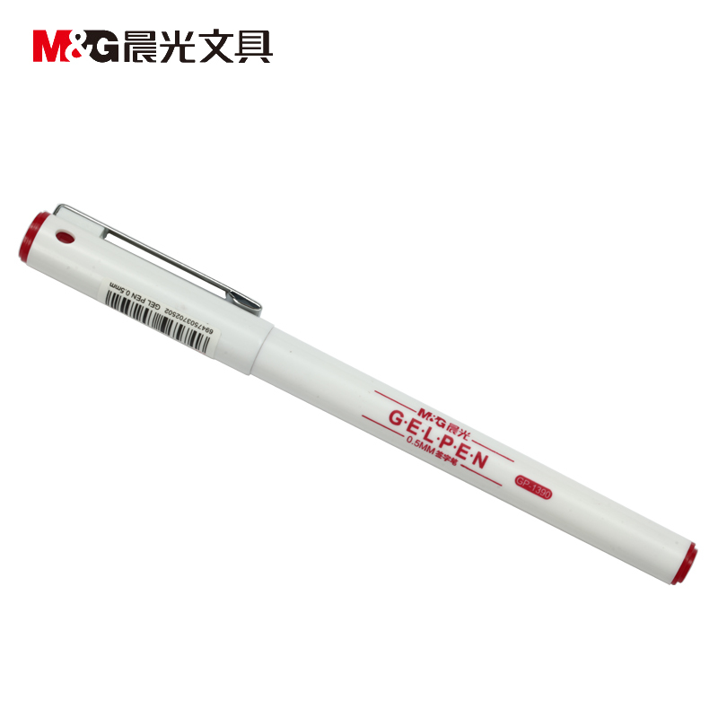 晨光中性笔 必备签字 GP1390 红 0.5mm 1*12