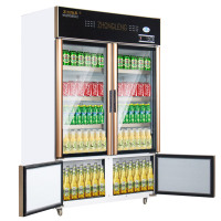 五洲伯乐(WUZHOUBOLE)LCD-868 868升商用展示柜 双温冷藏微冻柜 双门保鲜柜立式冷柜 饮料啤酒柜点菜柜