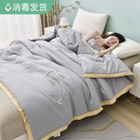 大豆纤维被子被芯夏凉被家用高档空调被春秋被 180x220cm加厚冬被6斤 优雅灰