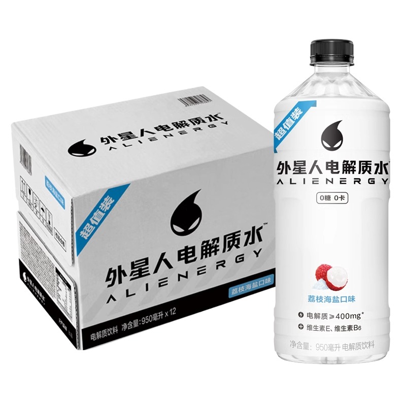 元气森林外星人电解质水950ml*12瓶整箱荔枝海盐果味无糖健身运动饮料高清大图