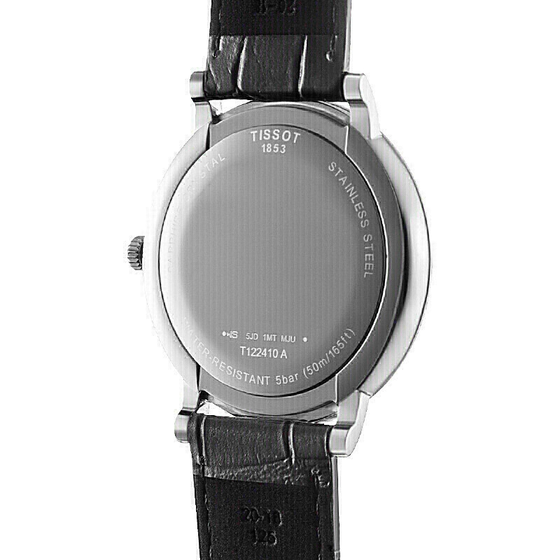 天梭(TISSOT)瑞士手表 卡森臻我系列腕表 皮带石英男表T122.410.16.033.00