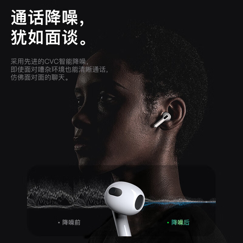 领臣 蓝牙耳机无线六代Air Plus3白色高清大图