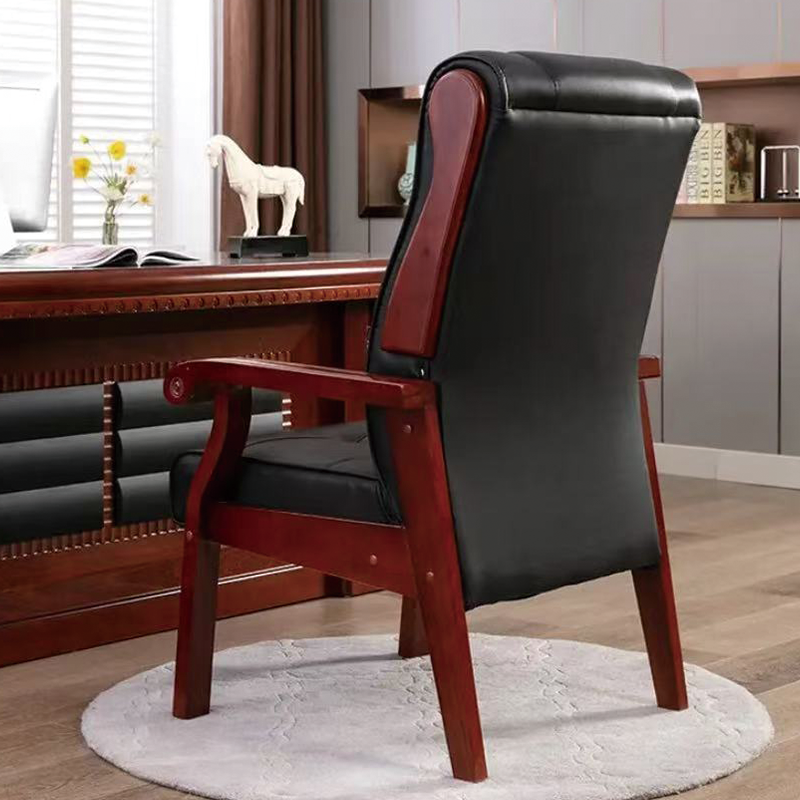 爱得帮 实木牛皮会议椅 640*700*1000mm高清大图