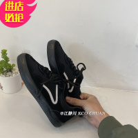 金三志江静川小黑鞋复古港味ulzzang帆布鞋女百搭韩版学生休闲板鞋ins潮帆布鞋