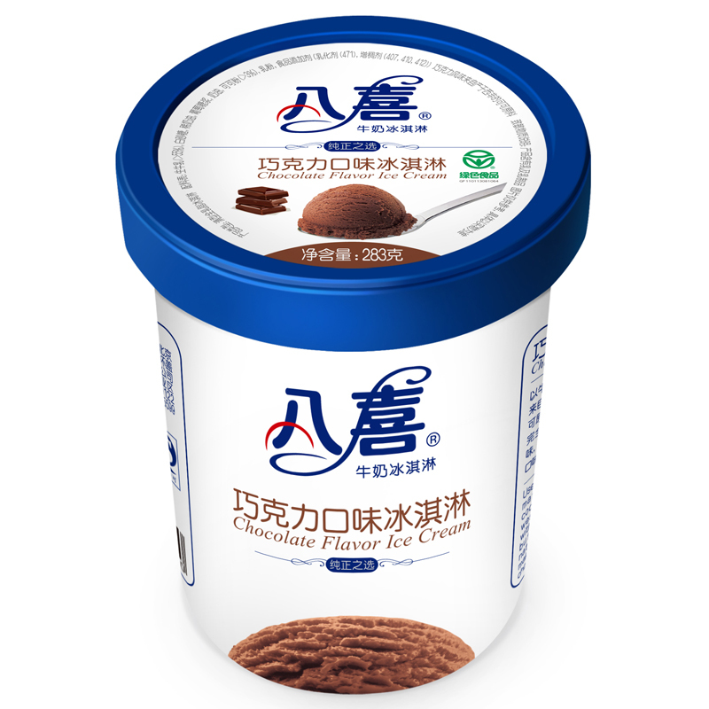 八喜 冰淇淋 巧克力口味 283g*1桶 杯装 白杯