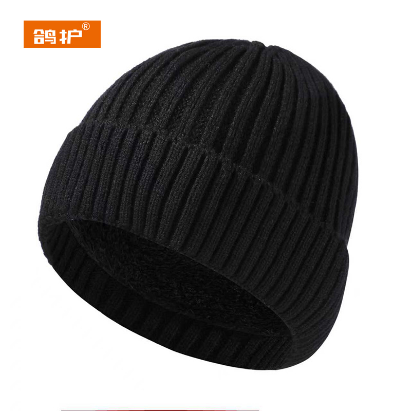 鸽护 毛线帽 GH162QDK-黑色 顶高清大图
